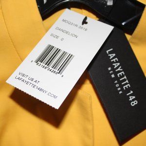 Lafayette 148 New York- Isabella Stretch Cotton Mandarin Collar Dress